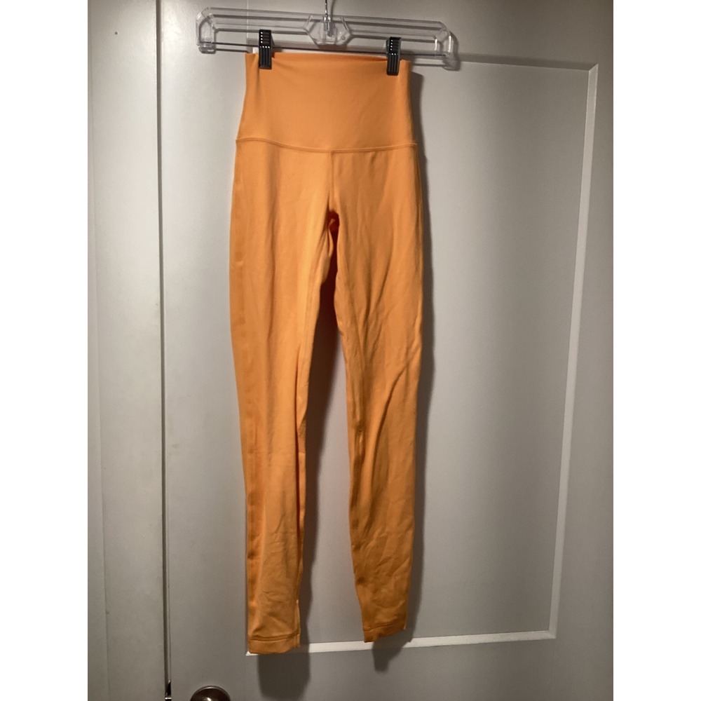 Lululemon Align High-Rise Pant 28 Orange Nulu Yoga Leggings Size 0 LW5CTIS